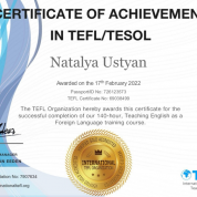 TEFL certificate