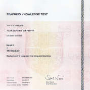 Teaching Knowledge Test Modules 1-3