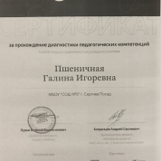 Прохождение диагностики педагогических компетенций