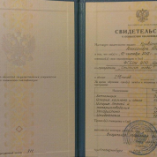 Свидетельство о получении квалификации Стилиста моды 