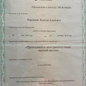 Преподаватель иностранного языка высшей школы