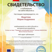 Свидетельство о публикации