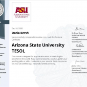 TESOL certificate