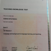 Сертификат TKT Module 1