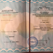 Диплом о профессиональной переподготовке по программе "Химия: теория и методика преподавания в образовательной организации"