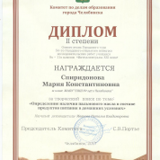 Диплом 2 степени 