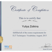 Сертификат от Fluency MC