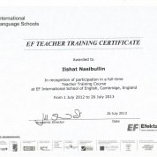 EF Certificate