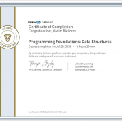 Learning Linkedin: Programming Foundations - Data Structures, Date: 23.07.2018