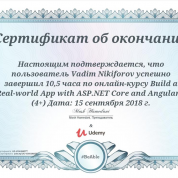 Udemy Courses: ASP.NET Core and Angular 2+ and TypeScript -  Date: 15.09.2018