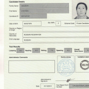 IELTS certificate