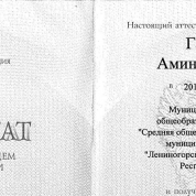 Аттестат о среднем общем образовании
