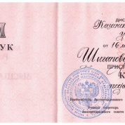 Диплом кандидата наук (2004)
