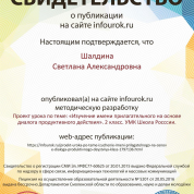 Публикация педагогического опыта