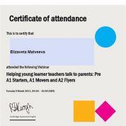 Helping YL teachers talk to parents: A1 Starters, Movers, Flyers