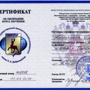 Нижегородский государственный лингвистический университет им. Н.А. Добролюбова, курс по программе «Тайский язык», 2017 г.