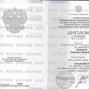 Диплом специалиста в области Социально-культурного сервиса и туризма