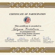 Autumn Testing Institute