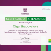 Methodologies and materials in English for Academic Purposes