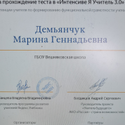 Участник проекта Интенсив "Учитель 3.0