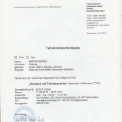 Deutsch als Fremdsprache C1/C2, Volkshochschule Saarbrücken