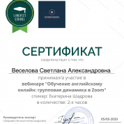 "Обучение английскому онлайн: групповая динамика в Zoom"