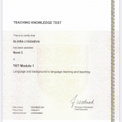 Сертификат TKT