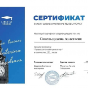 Сертификат "Профессия онлайн-репетитор"