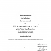 Certificate in TESOL