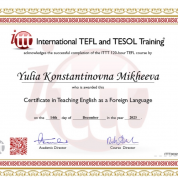 TEFL certificate