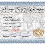 Advanced Tesol Certificates