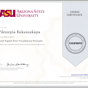 Coursera Foundational Principles