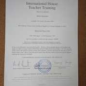 Сертификат International House по методике преподавания английского языка