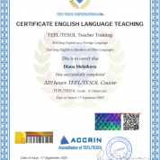 CERTIFICATE ENGLISH LANGUAGE TEACHING TEFL/TESOL Teacher Training