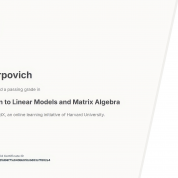 Introduction to Linear Models and Matrix Algebra (Введение в линейные модели и матричную алгебру)