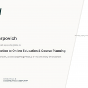 Introduction to Online Education & Course Planning (Введение в онлайн-обучение и планирование курса)