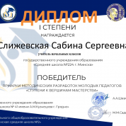 Диплом победителя ярмарки методических разработок